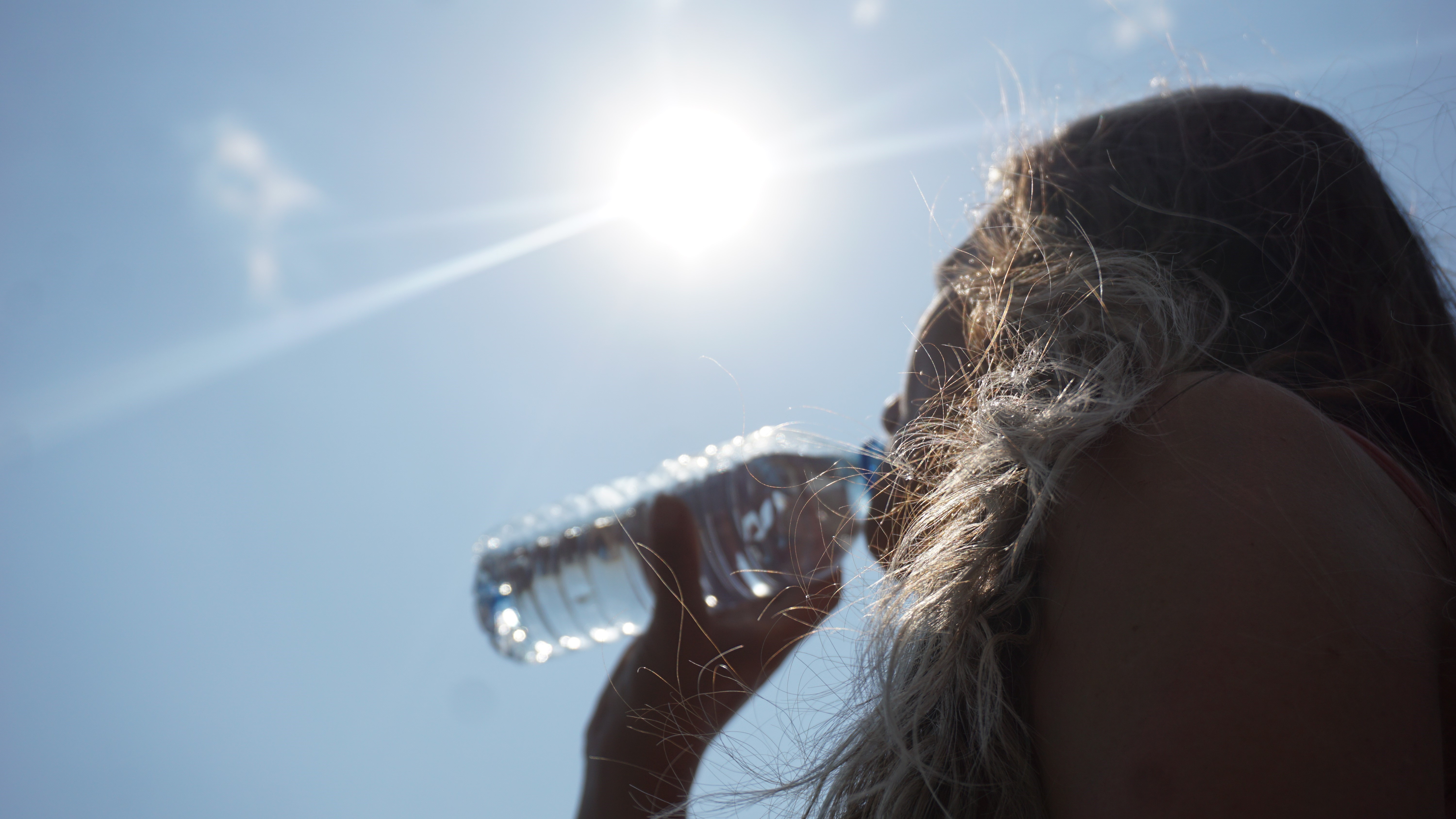 Drink cold water sip by sip